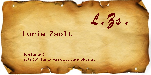 Luria Zsolt névjegykártya