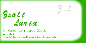 zsolt luria business card